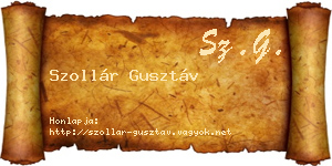 Szollár Gusztáv névjegykártya