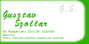 gusztav szollar business card